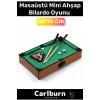 Özel Üretim Portatif Taşınabilir Dayanıklı Mini Masa Üstü Ahşap Bilardo Oyunu 50*31 Cm
