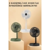 Sessiz 3 Kademeli Hafif Kablosuz 1200mAh Pervaneli Taşınabilir Usb Şarjlı Masa El Fanı Vantilatör