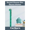 Özel Üretim İz Bırakmayan Çift Taraflı Bantlı Silinebilir Ev Sevimli Mavi Dinozor Boy Ölçüsü Sticker
