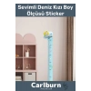 Özel Üretim İz Bırakmayan Çift Taraflı Bantlı Silinebilir Ev Sevimli Deniz Kızı Boy Ölçüsü Sticker
