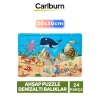 Premium Eğitici Zeka Geliştirici Öğretici Göz Koordinasyonu Ahşap Puzzle Denizaltı Balıklar 24 Parça