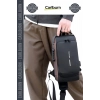 #Çanta USB Şarj Bağlantılı Çok Gözlü Kilitli Powerbank Destekli Fermuarlı Erkek Ön Göğüs Çantası