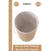 #KirliSepeti Yüksek Hijyen 50cm Yuvarlak Yıkanabilir Kumaşlı Nem Tutmaz Sağlam Bambu Kirli Sepeti