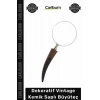 #Büyüteç Klasik Tasarım Dekoratif Vintage Optik Geniş Mercek Ergonomik Masaüstü Kemik Saplı Büyüteç