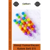 Rengarenk Okul Öğrenci Kırtasiye Eğlenceli Döngüsel Yazma Deneyimi Emoji Yumurtlayan Kalem Seti 5li