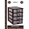 #Çekmece Pratik Ev Ofis Masaüstü Şeffaf Depolama Çekmeceli Organizer Mini 4 Çekmeceli Organizer