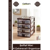 #Çekmece Pratik Ev Ofis Masaüstü Şeffaf Depolama Çekmeceli Organizer Mini 4 Çekmeceli Organizer