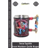 #Kupa Paslanmaz Çelik Dayanıklı Çay Kahve Su Bardak Uzun Ömürlü İnce İşçilik Iron Maiden Çelik Kupa