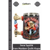 #Kupa Paslanmaz Çelik Dayanıklı Çay Kahve Su Bardak Uzun Ömürlü İnce İşçilik Iron Maiden Çelik Kupa