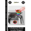 #Süzgeç Lavabo Tıkanıklık Önleyici Hijyenik Dayanıklı Temizlik Renkli 6 Kademeli Lavabo Süzgeci