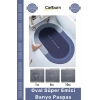 #Paspas Dayanıklı Nappa Deri Hızlı Kuruyan Kaymaz Güvenli Kauçuk Zemin Oval Süper Emici Banyo Paspas