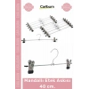 #Askı Dayanıklı Metal Kırışıksız Giysiler Şık Tasarım Gardırop Düzenleme Mandallı Etek Askısı 40cm