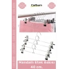 #Askı Dayanıklı Metal Kırışıksız Giysiler Şık Tasarım Gardırop Düzenleme Mandallı Etek Askısı 40cm