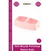 #Petshop Birinci Sınıf Kaliteli Plastik Kedi Köpek Su Kabı Renkli Dayanıklı İkili Büyük Mama Kabı