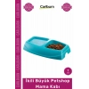 #Petshop Birinci Sınıf Kaliteli Plastik Kedi Köpek Su Kabı Renkli Dayanıklı İkili Büyük Mama Kabı