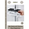 Özel Üretim 24mm Duş Çubuğu Uyumlu Fonksiyonel Şampuanlık Askılı Raf Şık Tasarım Banyo Duş Organizer