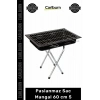 Özel Üretim Profesyonel Kömürlü Kalın Sac Paslanmaz Bahçe Barbekü Piknik Balkon Mangal 60 cm 5