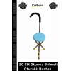 #Baston Dayanıklı Ergonomik Katlanabilir Hafif Kaymaz Taban 20 CM Oturma Bölmeli Oturaklı Baston