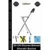 #Baston Dayanıklı Ergonomik Katlanabilir Hafif Kaymaz Taban 20 CM Oturma Bölmeli Oturaklı Baston