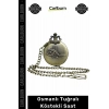 Özel Üretim Bronz Kaplama Nostaljik Otantik Antika Görünümlü Osmanlı Tuğralı Köstekli Saat