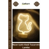 Özel Üretim Dekoratif Gece Masaüstü Standlı USB Pilli Estetik LED Neon Işıklı Kedi Tasarımlı Lamba
