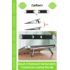 Özel Üretim Ergonomik Notebook Yükseltici Siyah 2 Kademeli Katlanabilir Yapışkanlı Laptop Standı