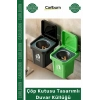 #OtoKüllük Balkon Teras Dekoratif Pratik Kapaklı Metal Hazneli Çöp Kutusu Tasarımlı Duvar Küllüğü