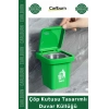 #OtoKüllük Balkon Teras Dekoratif Pratik Kapaklı Metal Hazneli Çöp Kutusu Tasarımlı Duvar Küllüğü