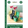 #OtoKüllük Balkon Teras Dekoratif Pratik Kapaklı Metal Hazneli Çöp Kutusu Tasarımlı Duvar Küllüğü