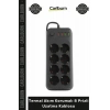 #Uzatma 4 USB Portlu IQ Akıllı Şarj Özellikli Bakır Grup Priz Termal Akım Korumalı 8 Prizli Uzatma
