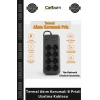 #Uzatma 4 USB Portlu IQ Akıllı Şarj Özellikli Bakır Grup Priz Termal Akım Korumalı 8 Prizli Uzatma