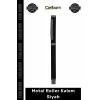 Özel Üretim Lüks Promosyon Kurumsal Ofis Hediyelik Şık Tasarım Kaliteli Metal Roller Kalem Siyah