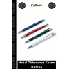 Özel Üretim Lüks Şık Kurumsal Hediye Promosyon Kaliteli Yazı Ofis Logo Metal Tükenmez Kalem Gümüş