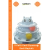 #Petshop İnteraktif Eğitici Hareketli Toplu Yuvarlak Kaliteli 3 Katlı Kedi Oyuncağı Kedi Başlıklı