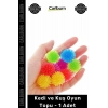 #Petshop İnteraktif Renkli Çıngıraklı Dayanıklı Eğlenceli Egzersiz Pet Kedi Kuş Oyun Topu