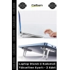 Özel Üretim Ergonomik Katlanabilir Plastik Kaymaz Laptop Standı 2 Kademeli Yükseltme Ayarlı 2 Adet