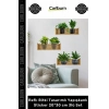 Özel Üretim Modern Şeffaf Lazer Kesim Şık Raflı Bitki Tasarımlı Yapışkanlı Sticker 20x30 cm 3lü Set