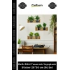 Özel Üretim Modern Şeffaf Lazer Kesim Şık Raflı Bitki Tasarımlı Yapışkanlı Sticker 20x30 cm 3lü Set
