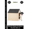 #Petshop Su Geçirmez Plastik Dış Mekan Bahçe Tipi Konforlu Büyük Köpek Kulübesi 95x95x100 cm