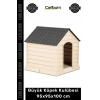 #Petshop Su Geçirmez Plastik Dış Mekan Bahçe Tipi Konforlu Büyük Köpek Kulübesi 95x95x100 cm