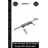 Özel Üretim Kamp Outdoor Katlanabilir Dayanıklı Çok Amaçlı Çatal Kaşık Bıçak Kiti Çakı Seti Gümüş