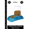 #MamaKabı Otomatik Besleme Kedi Köpek Dayanıklı 1 Sınıf Plastik Hazneli Su Mama Kabı 3 Litre
