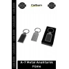 Özel Üretim Lazer Baskılı Logo İşlemeli Promosyon Hediyelik Şık Tasarım A7 Metal Anahtarlık Füme