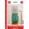 #CamSürahi Estetik Tasarım Mavi Turuncu Modern Dekoratif Mutfak Ofis 1670 ml Renkli Cam Sürahi