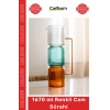 #CamSürahi Estetik Tasarım Mavi Turuncu Modern Dekoratif Mutfak Ofis 1670 ml Renkli Cam Sürahi
