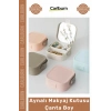 #MakyajÇantası Seyahat Tipi Takı Çantası Kompakt Şık Taşınabilir Organizer Aynalı Makyaj Kutusu Çanta Boy