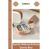#MakyajÇantası Seyahat Tipi Takı Çantası Kompakt Şık Taşınabilir Organizer Aynalı Makyaj Kutusu Çanta Boy