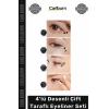 Yaratıcı Dekoratif Çift Taraflı Yoğun Siyah Pigment Makyaj 4lü Desenli Çift Taraflı Eyeliner Seti