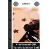 Yaratıcı Dekoratif Çift Taraflı Yoğun Siyah Pigment Makyaj 4lü Desenli Çift Taraflı Eyeliner Seti