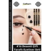 Yaratıcı Dekoratif Çift Taraflı Yoğun Siyah Pigment Makyaj 4lü Desenli Çift Taraflı Eyeliner Seti